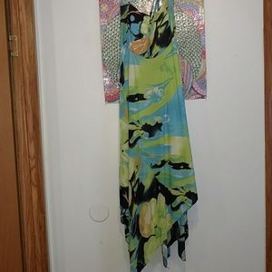 Tube top asymmetrical dress